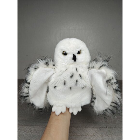 Douglas Snowy Spotted Owl Full Body Puppet Lifelike Plush Harry Potter Hedwig - Picture 6 of 6